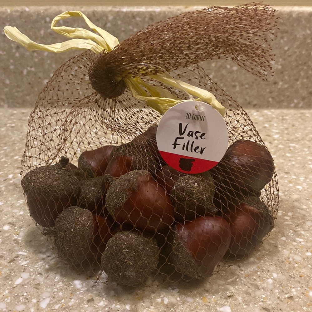 Target Bullseye Acorn vase filler.